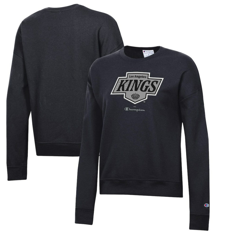 Los Angeles Kings Champion Women's Powerblend Pullover Sweatshirt - Black Sweatshirts