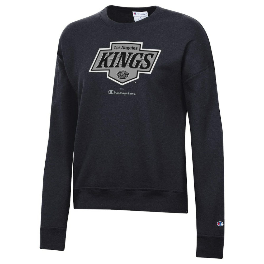 Los Angeles Kings Champion Women's Powerblend Pullover Sweatshirt - Black Sweatshirts