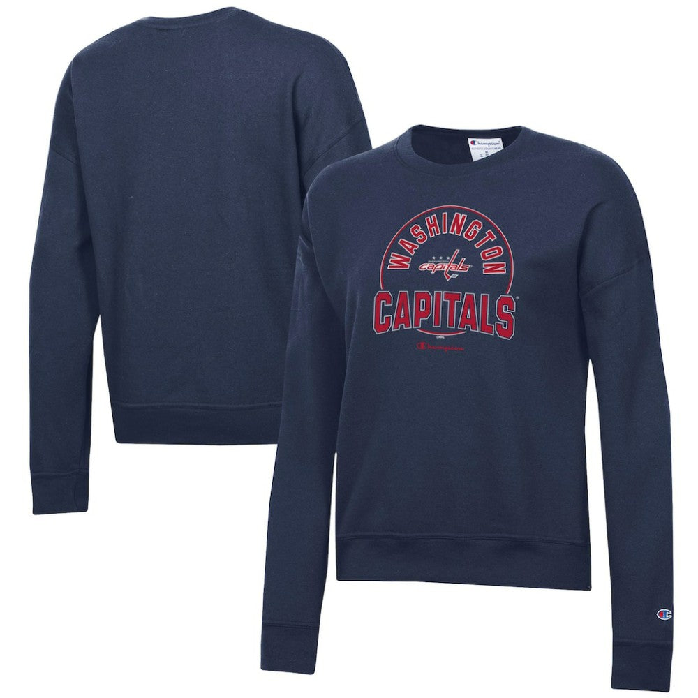 Washington Capitals Champion Women's Powerblend Pullover Sweatshirt - Navy Sweatshirts