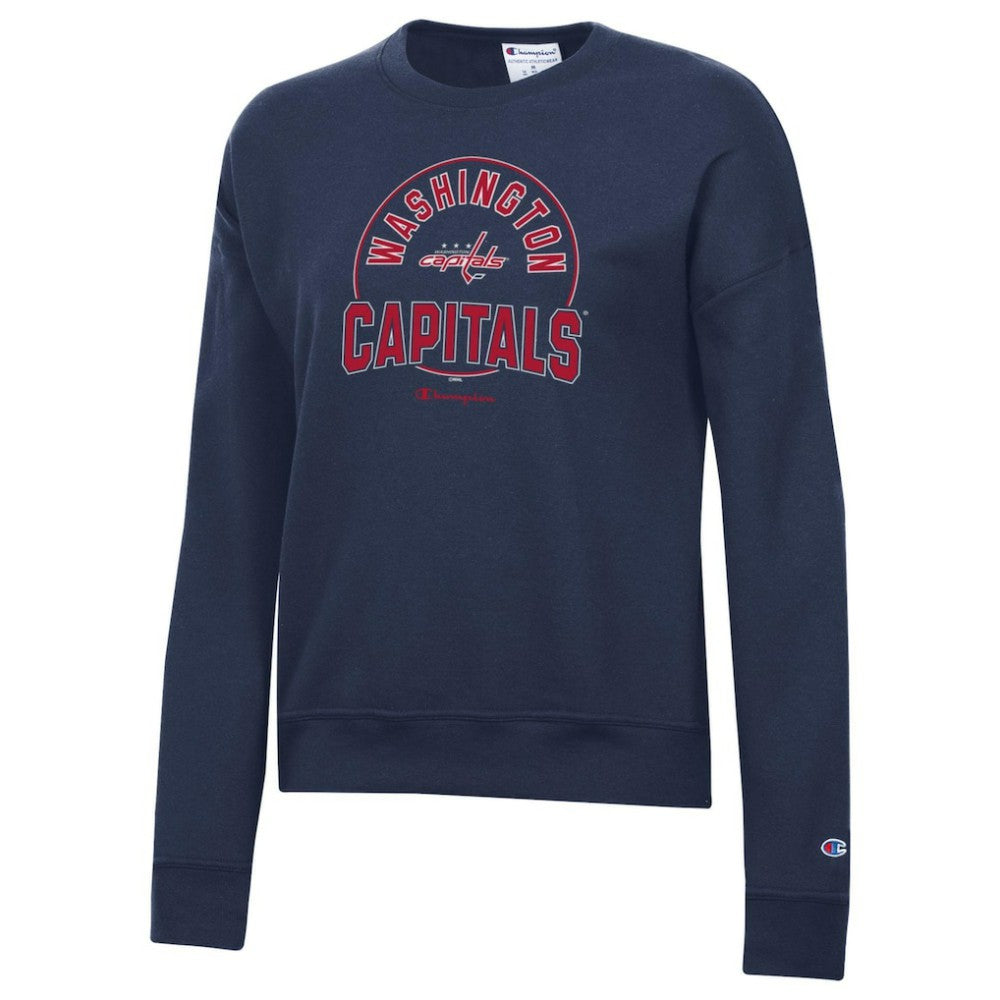 Washington Capitals Champion Women's Powerblend Pullover Sweatshirt - Navy Sweatshirts