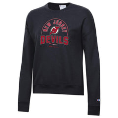 New Jersey Devils Champion Women's Powerblend Pullover Sweatshirt - Black Sweatshirts