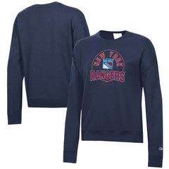 New York Rangers Champion Women's Powerblend Pullover Sweatshirt - Navy Sweatshirts