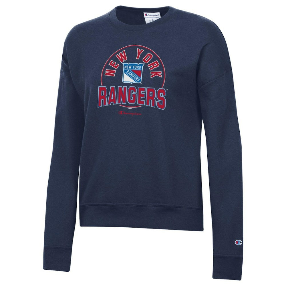 New York Rangers Champion Women's Powerblend Pullover Sweatshirt - Navy Sweatshirts