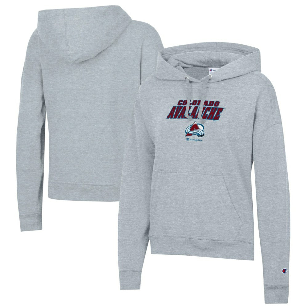Colorado Avalanche Champion Women's Powerblend Fleece Pullover Hoodie - Gray Hoodies