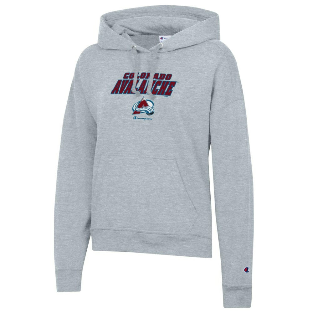Colorado Avalanche Champion Women's Powerblend Fleece Pullover Hoodie - Gray Hoodies