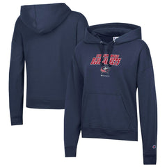 Columbus Blue Jackets Champion Women's Powerblend Fleece Pullover Hoodie - Navy Hoodies