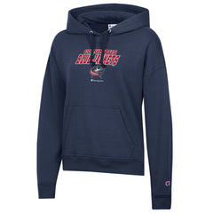 Columbus Blue Jackets Champion Women's Powerblend Fleece Pullover Hoodie - Navy Hoodies
