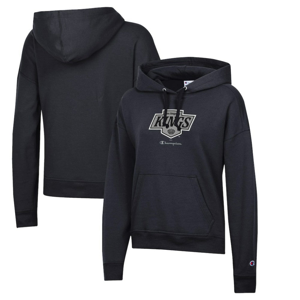 Los Angeles Kings Champion Women's Powerblend Fleece Pullover Hoodie - Black Hoodies