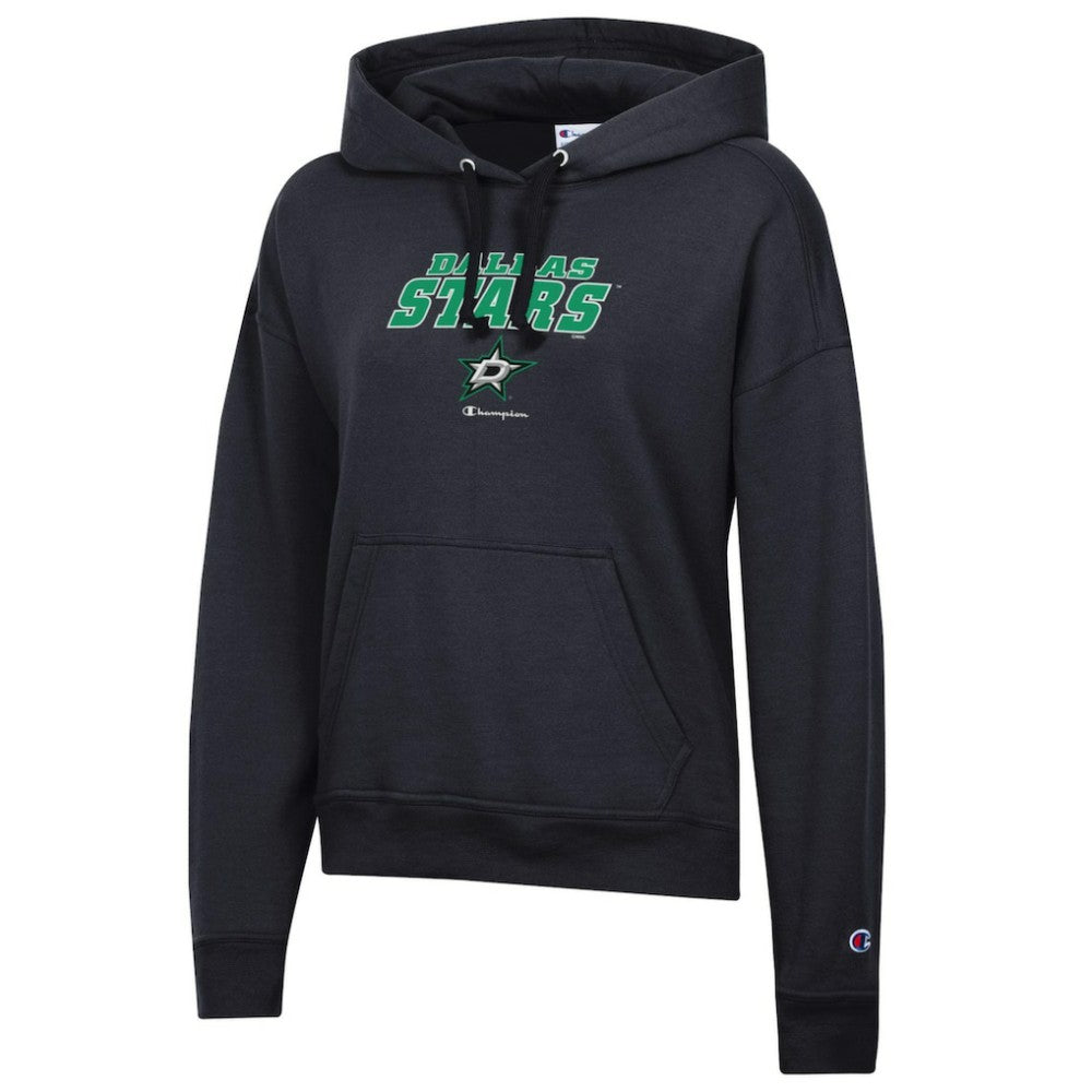 Dallas Stars Champion Women's Powerblend Fleece Pullover Hoodie - Black Hoodies