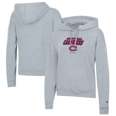 Montreal Canadiens Champion Women's Powerblend Fleece Pullover Hoodie - Gray Hoodies