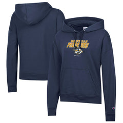 Nashville Predators Champion Women's Powerblend Fleece Pullover Hoodie - Navy Hoodies