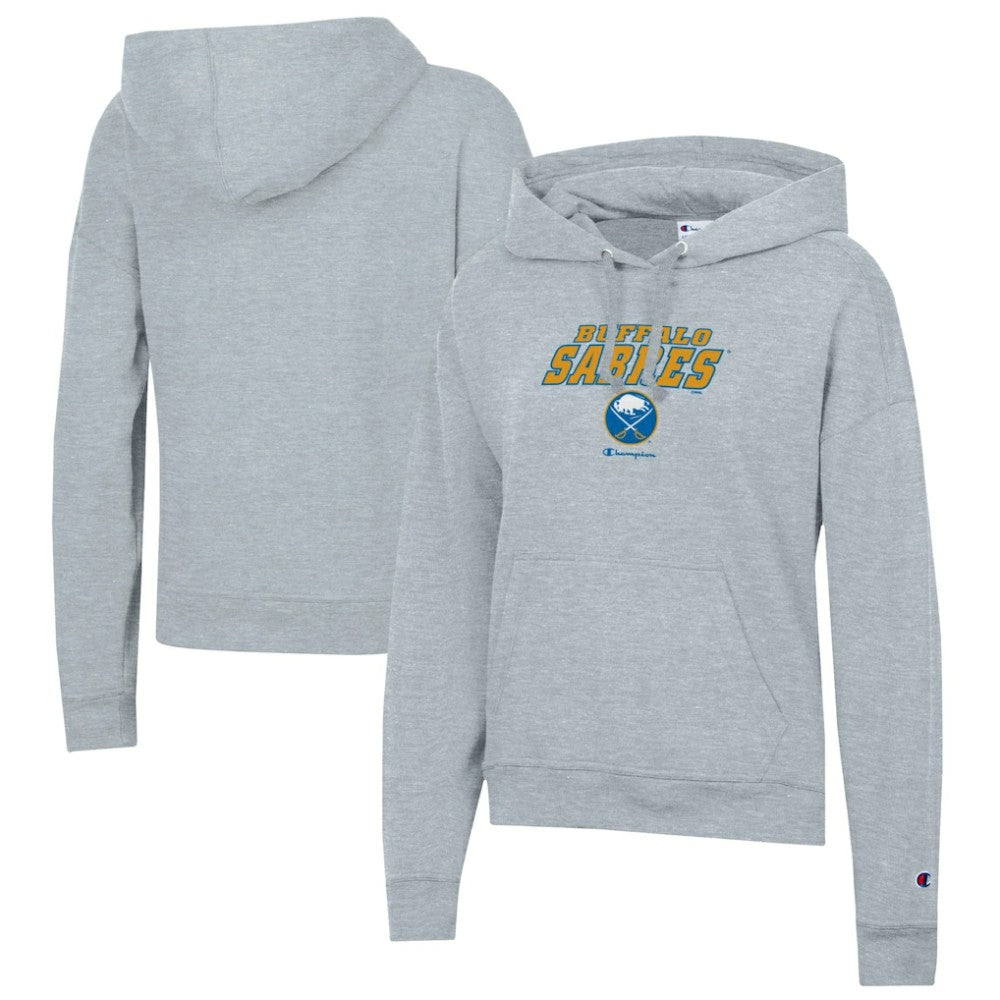 Buffalo Sabres Champion Women's Powerblend Fleece Pullover Hoodie - Gray Hoodies