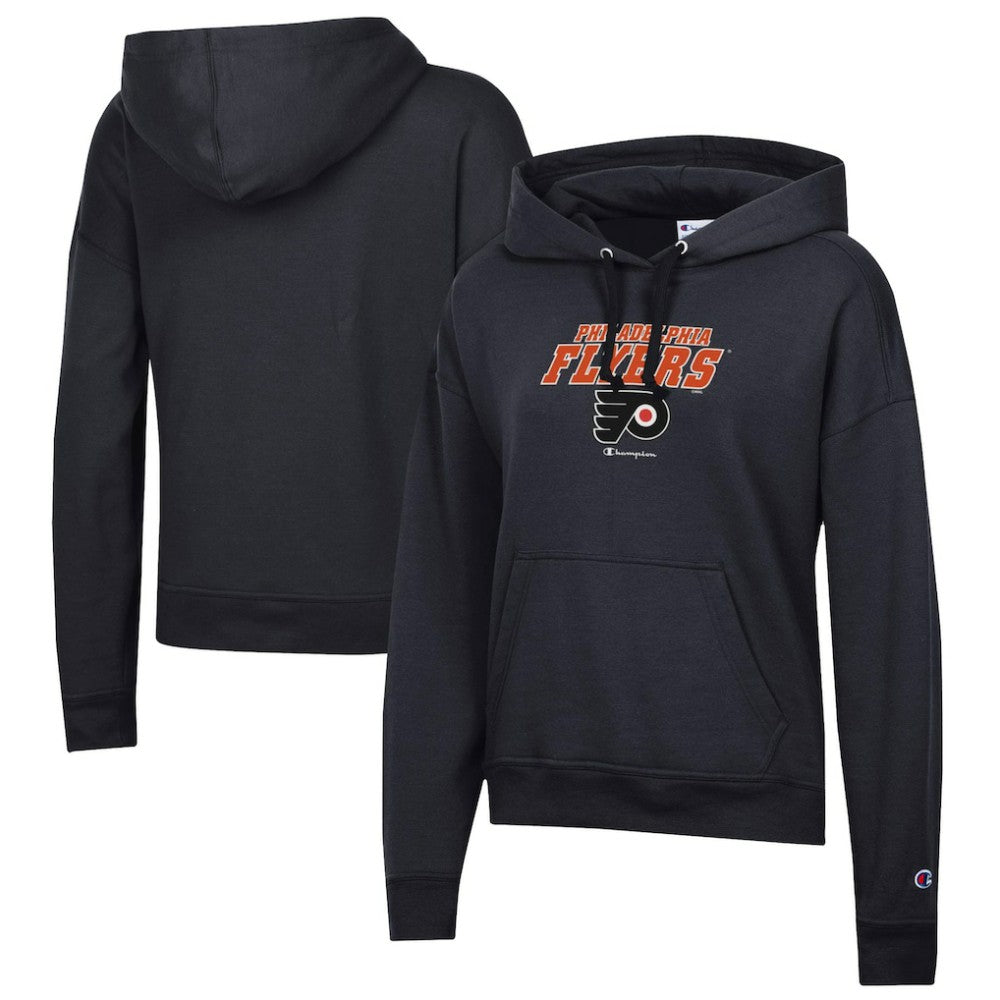 Philadelphia Flyers Champion Women's Powerblend Fleece Pullover Hoodie - Black Hoodies