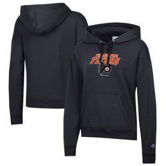 Philadelphia Flyers Champion Women's Powerblend Fleece Pullover Hoodie - Black Hoodies