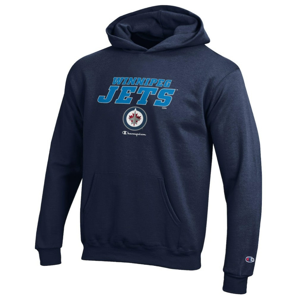 Winnipeg Jets Champion Youth Eco Powerblend Pullover Hoodie - Navy Hoodies