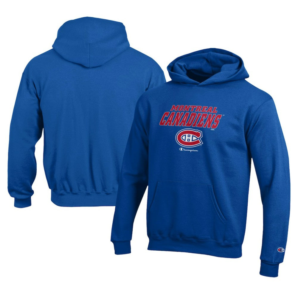 Montreal Canadiens Champion Youth Eco Powerblend Pullover Hoodie - Royal Hoodies