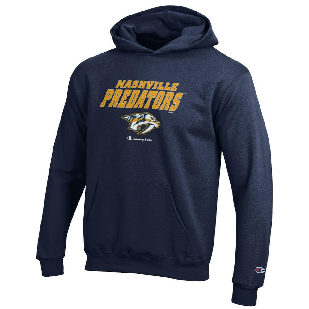 Nashville Predators Champion Youth Eco Powerblend Pullover Hoodie - Navy Hoodies