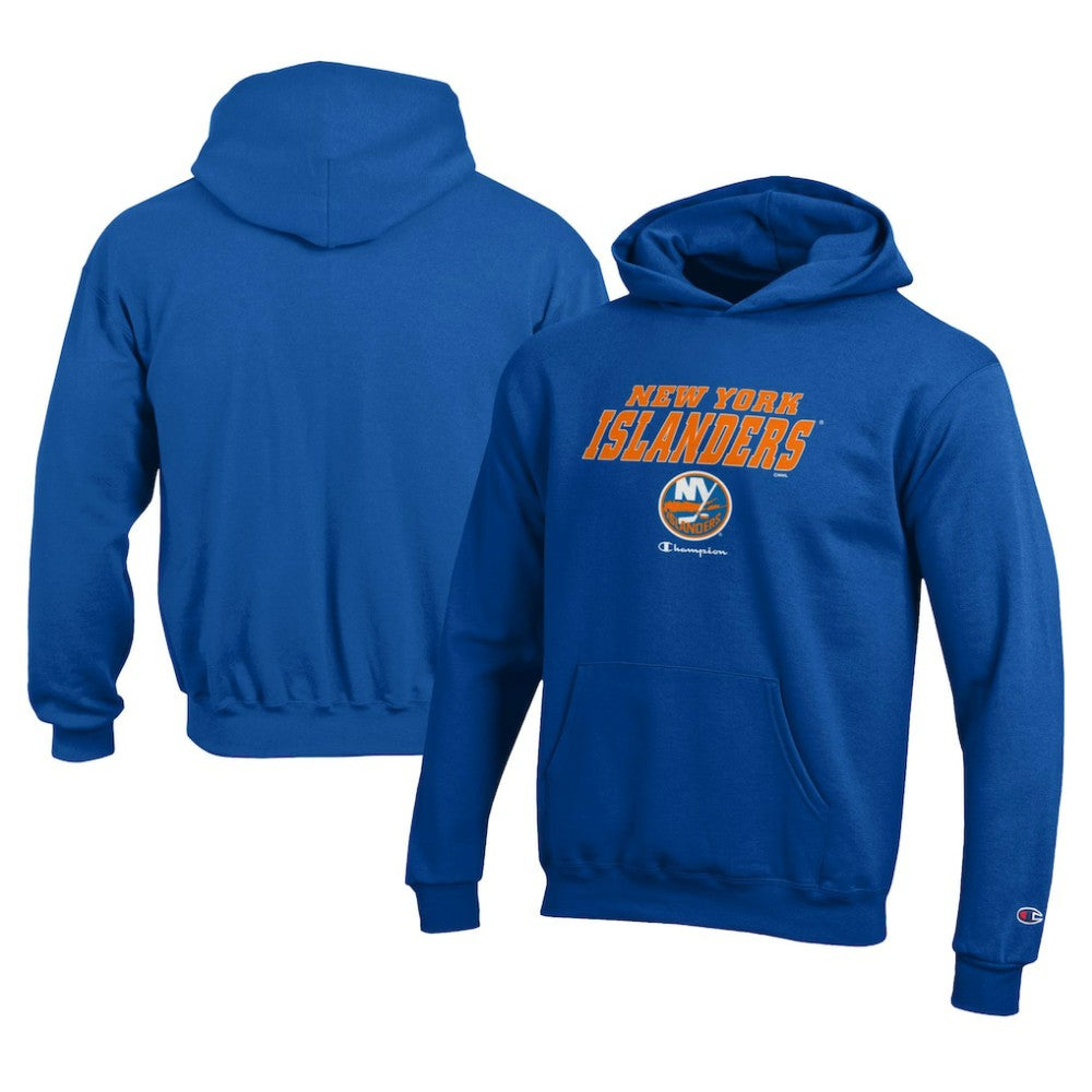 New York Islanders Champion Youth Eco Powerblend Pullover Hoodie - Royal Hoodies