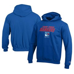 New York Rangers Champion Youth Eco Powerblend Pullover Hoodie - Royal Hoodies