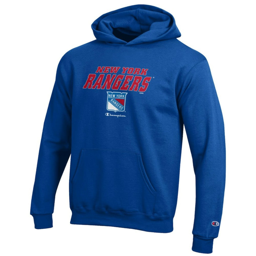 New York Rangers Champion Youth Eco Powerblend Pullover Hoodie - Royal Hoodies
