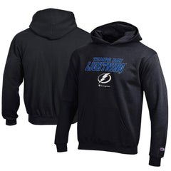 Tampa Bay Lightning Champion Youth Eco Powerblend Pullover Hoodie - Black Hoodies