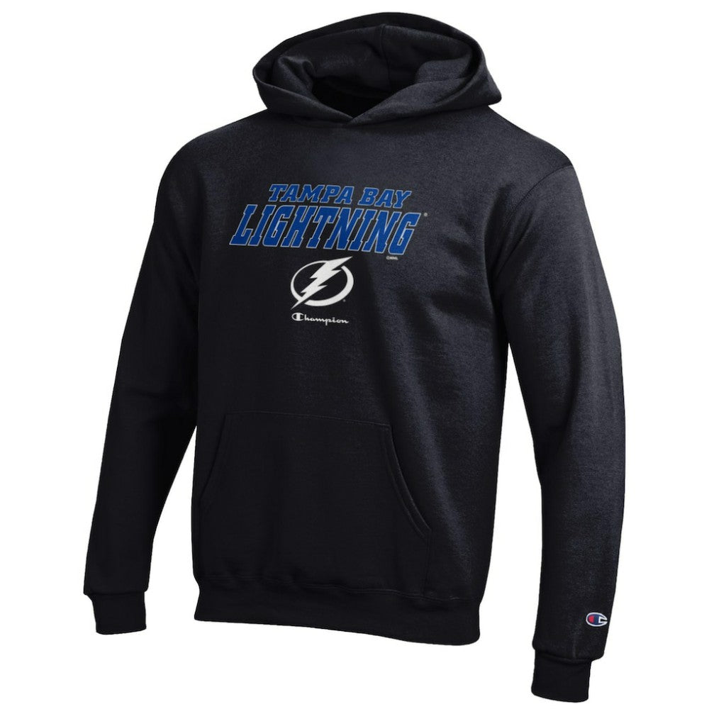 Tampa Bay Lightning Champion Youth Eco Powerblend Pullover Hoodie - Black Hoodies