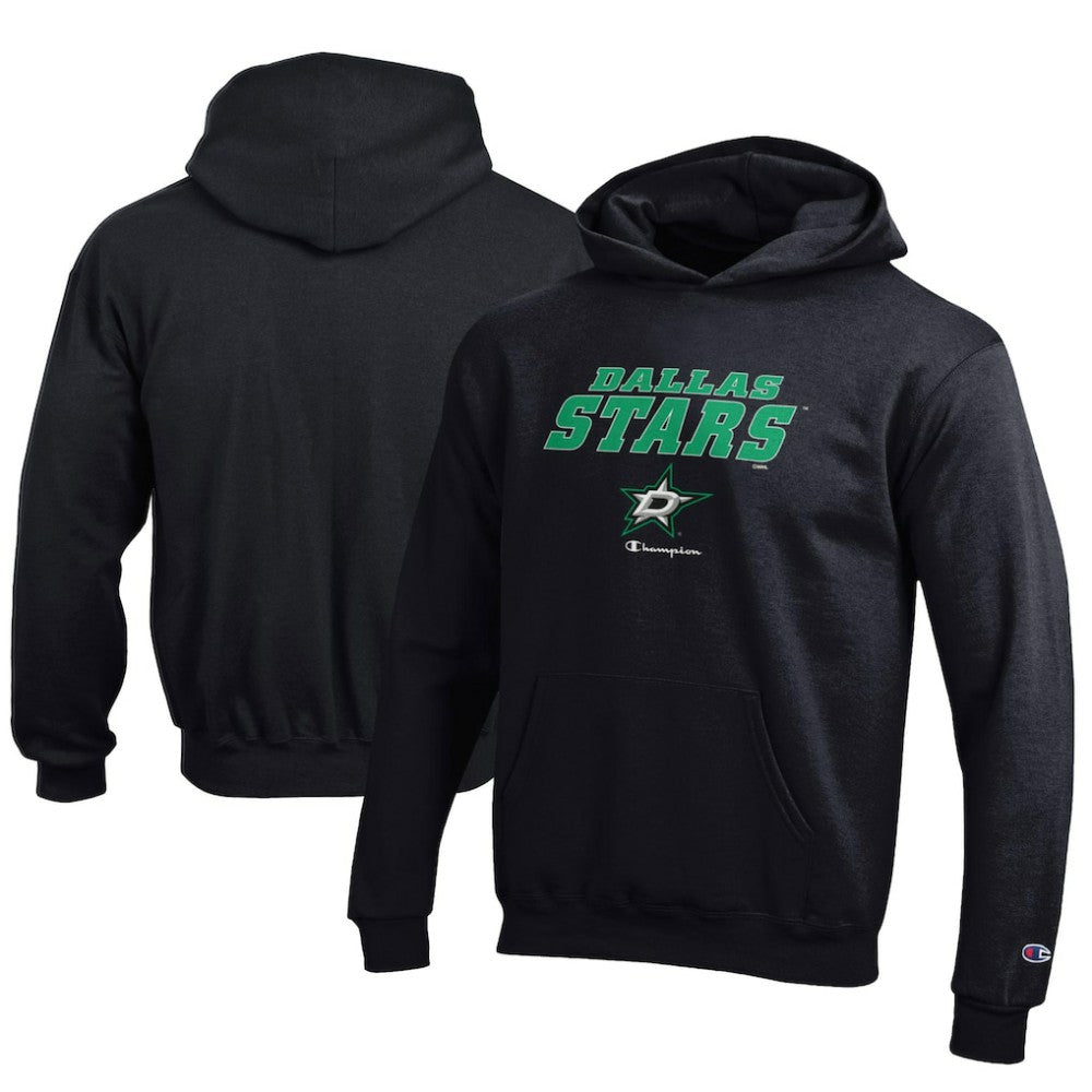 Dallas Stars Champion Youth Eco Powerblend Pullover Hoodie - Black Hoodies
