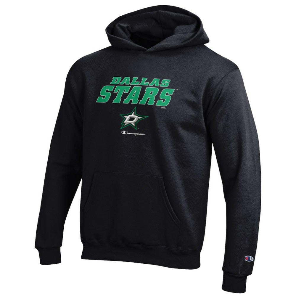 Dallas Stars Champion Youth Eco Powerblend Pullover Hoodie - Black Hoodies