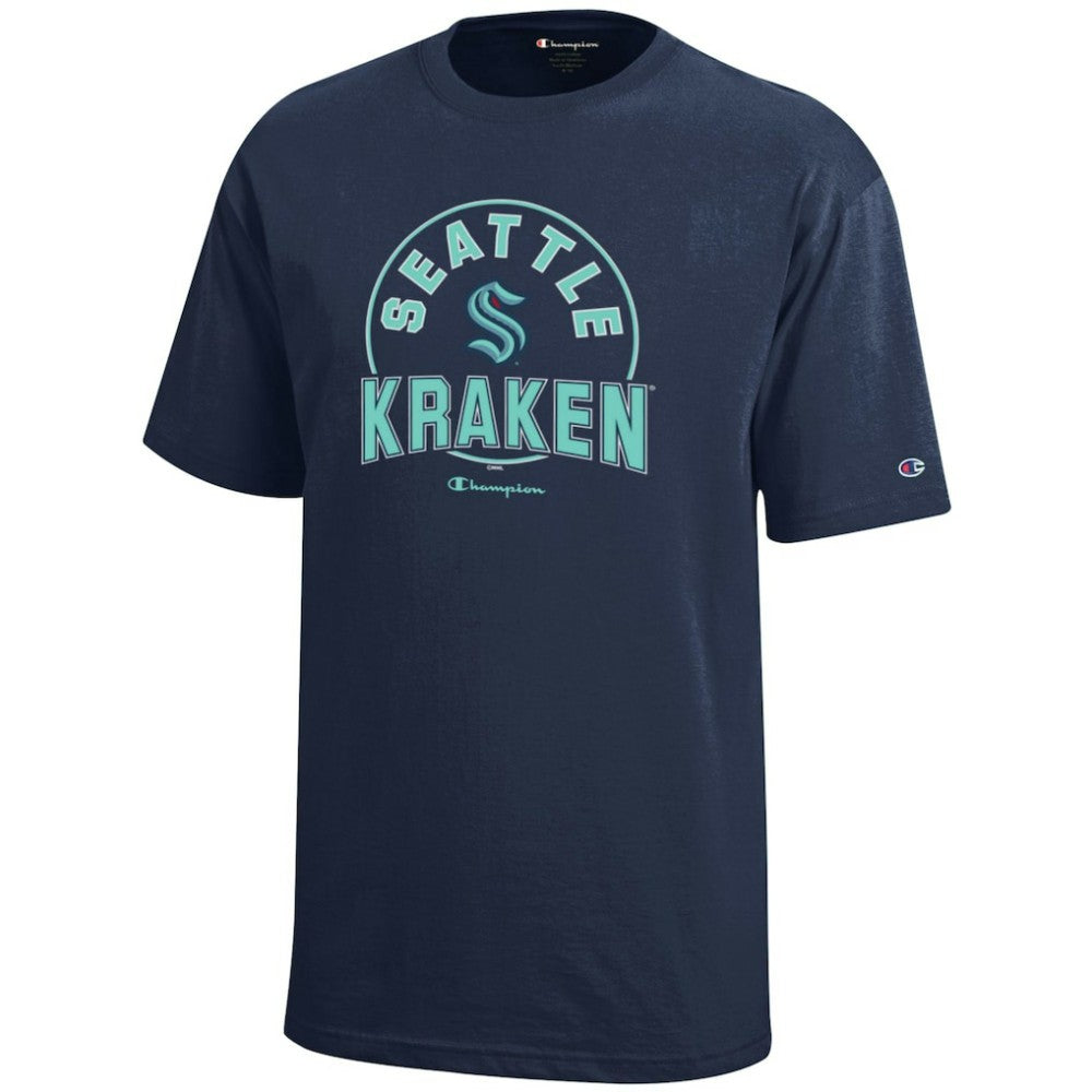 Seattle Kraken Champion Youth Jersey T-Shirt - Deep Sea Blue T-shirts