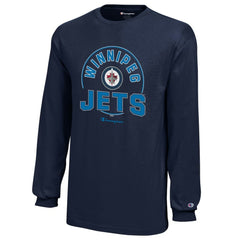 Winnipeg Jets Champion Youth Long-Sleeve Jersey T-Shirt - Navy T-shirts