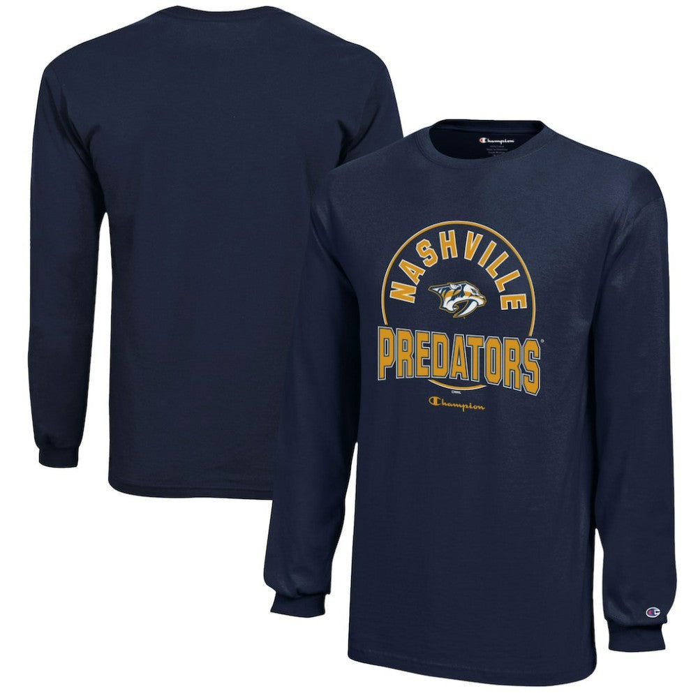 Nashville Predators Champion Youth Long-Sleeve Jersey T-Shirt - Navy T-shirts