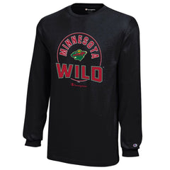 Minnesota Wild Champion Youth Long-Sleeve Jersey T-Shirt - Black T-shirts