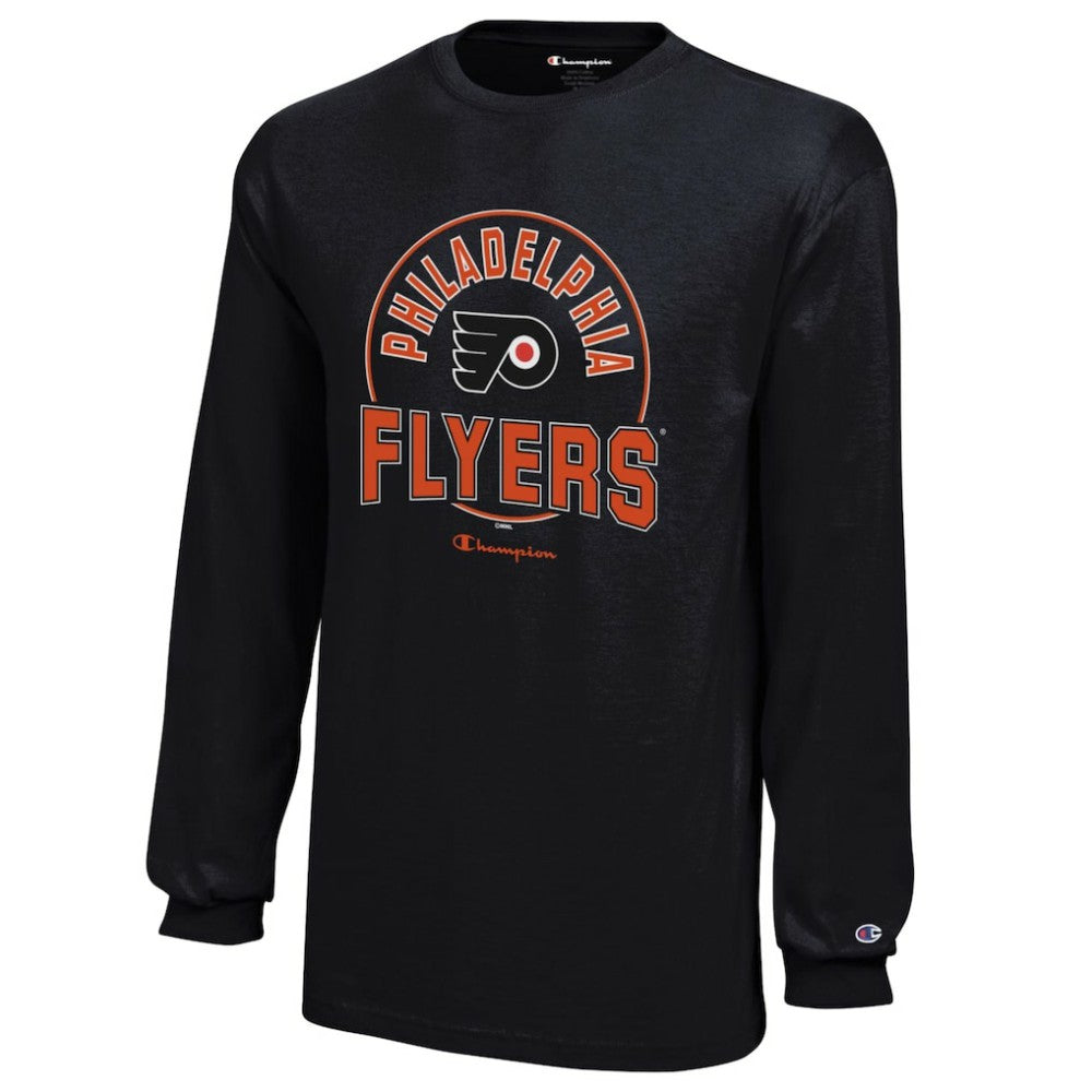 Philadelphia Flyers Champion Youth Long-Sleeve Jersey T-Shirt - Black T-shirts