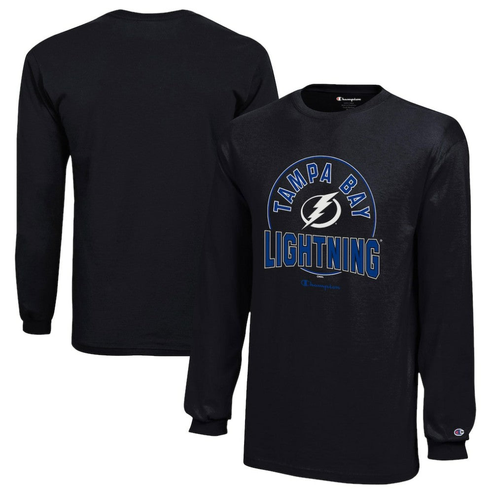 Tampa Bay Lightning Champion Youth Long-Sleeve Jersey T-Shirt - Black T-shirts