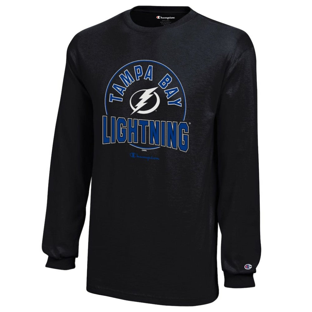 Tampa Bay Lightning Champion Youth Long-Sleeve Jersey T-Shirt - Black T-shirts