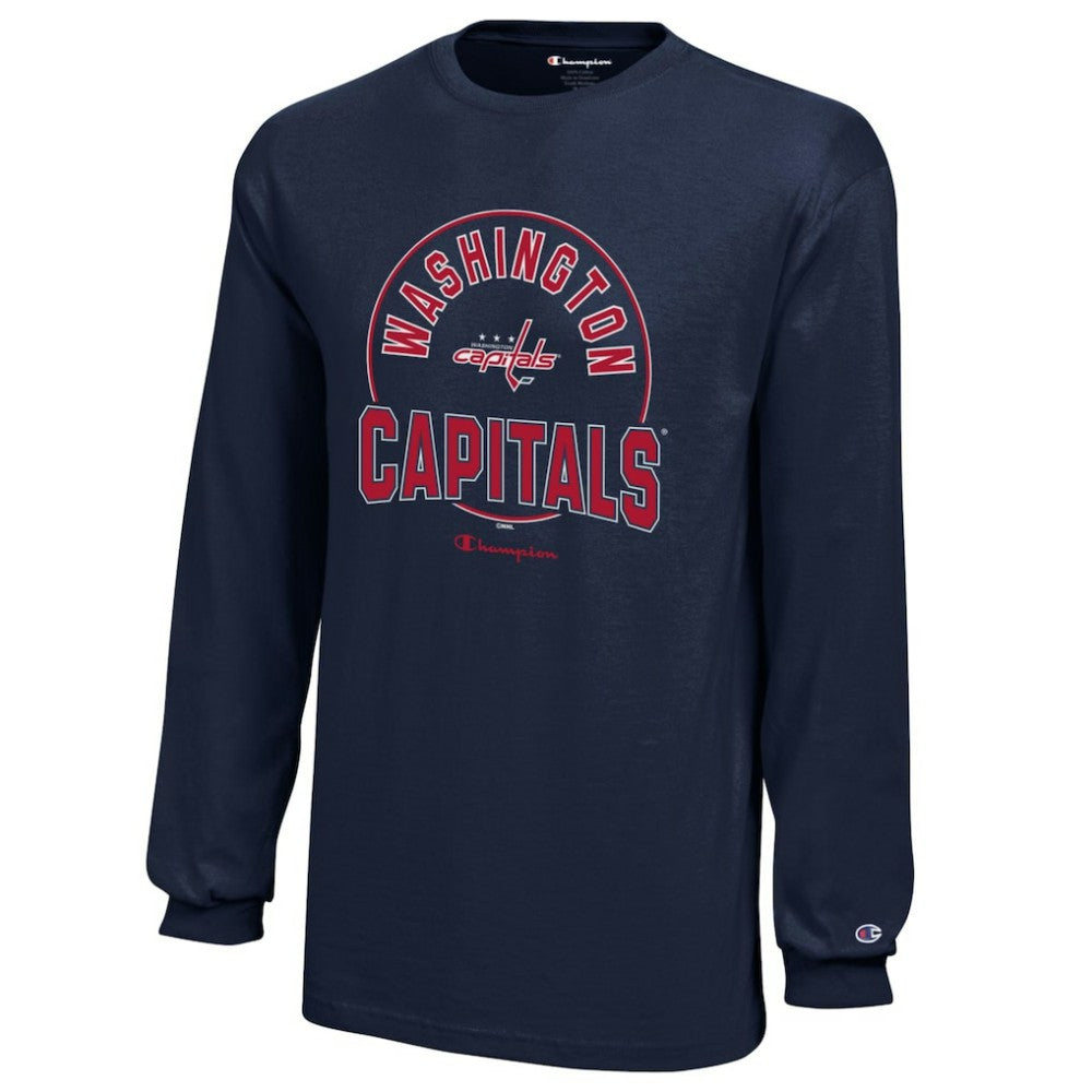 Washington Capitals Champion Youth Long-Sleeve Jersey T-Shirt - Navy T-shirts