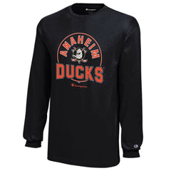 Anaheim Ducks Champion Youth Long-Sleeve Jersey T-Shirt - Black T-shirts