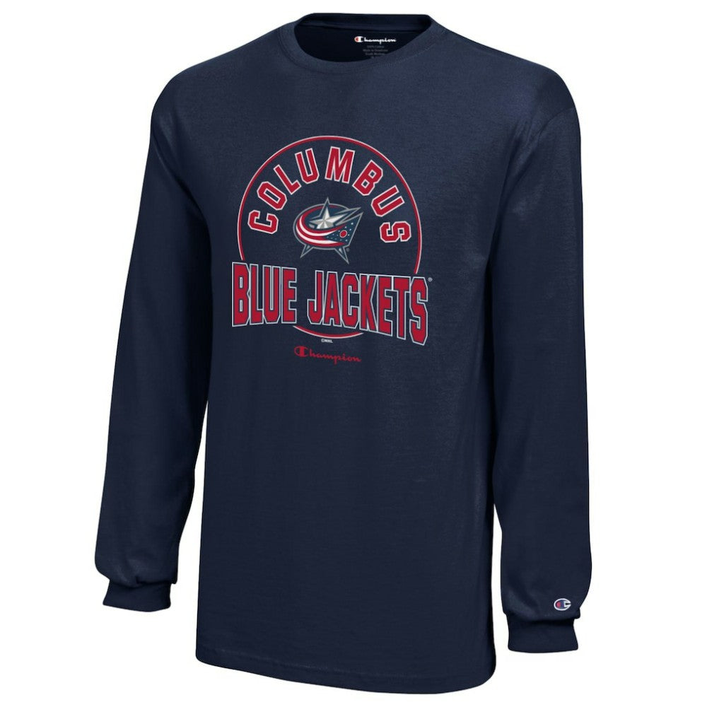 Columbus Blue Jackets Champion Youth Long-Sleeve Jersey T-Shirt - Navy T-shirts