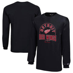 Detroit Red Wings Champion Youth Long-Sleeve Jersey T-Shirt - Black T-shirts