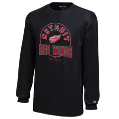 Detroit Red Wings Champion Youth Long-Sleeve Jersey T-Shirt - Black T-shirts