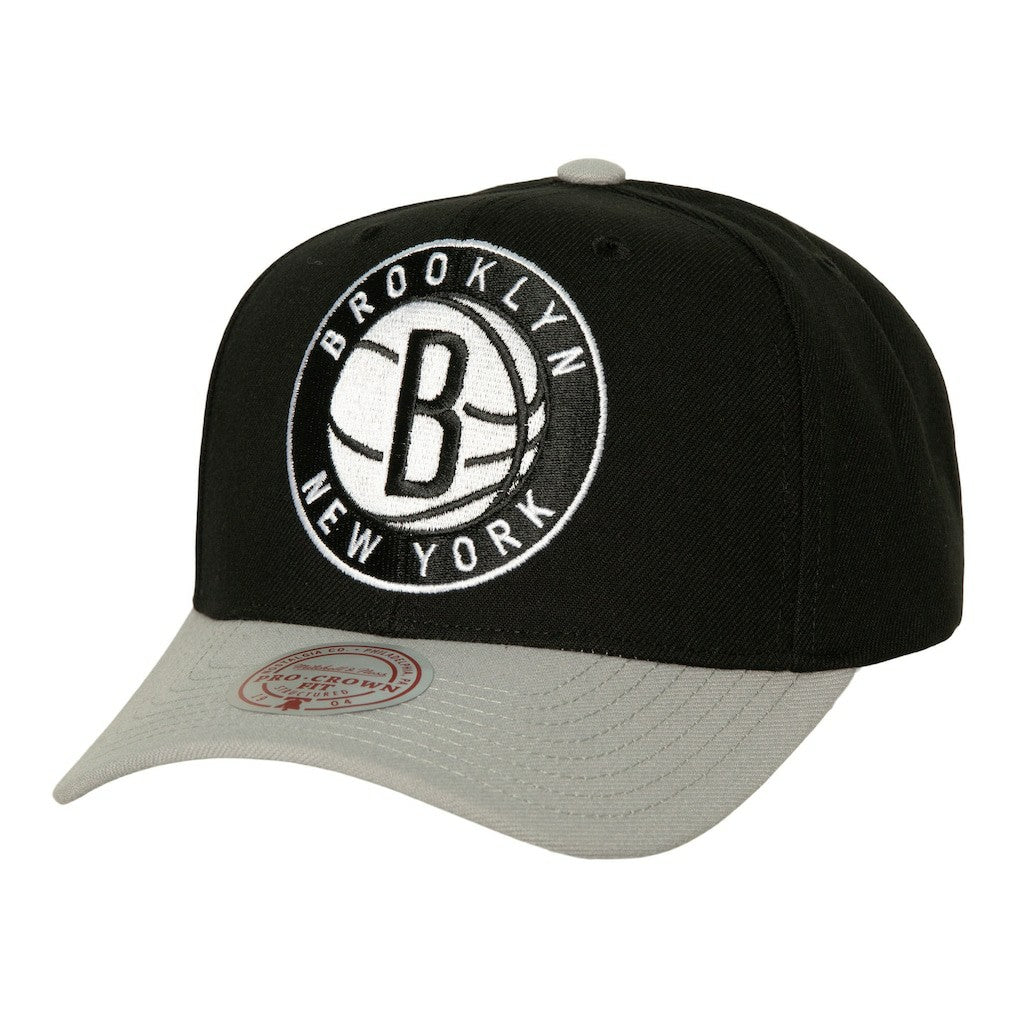 Brooklyn Nets Soul XL Logo Pro Crown Snapback Hat - Black/Gray cheap