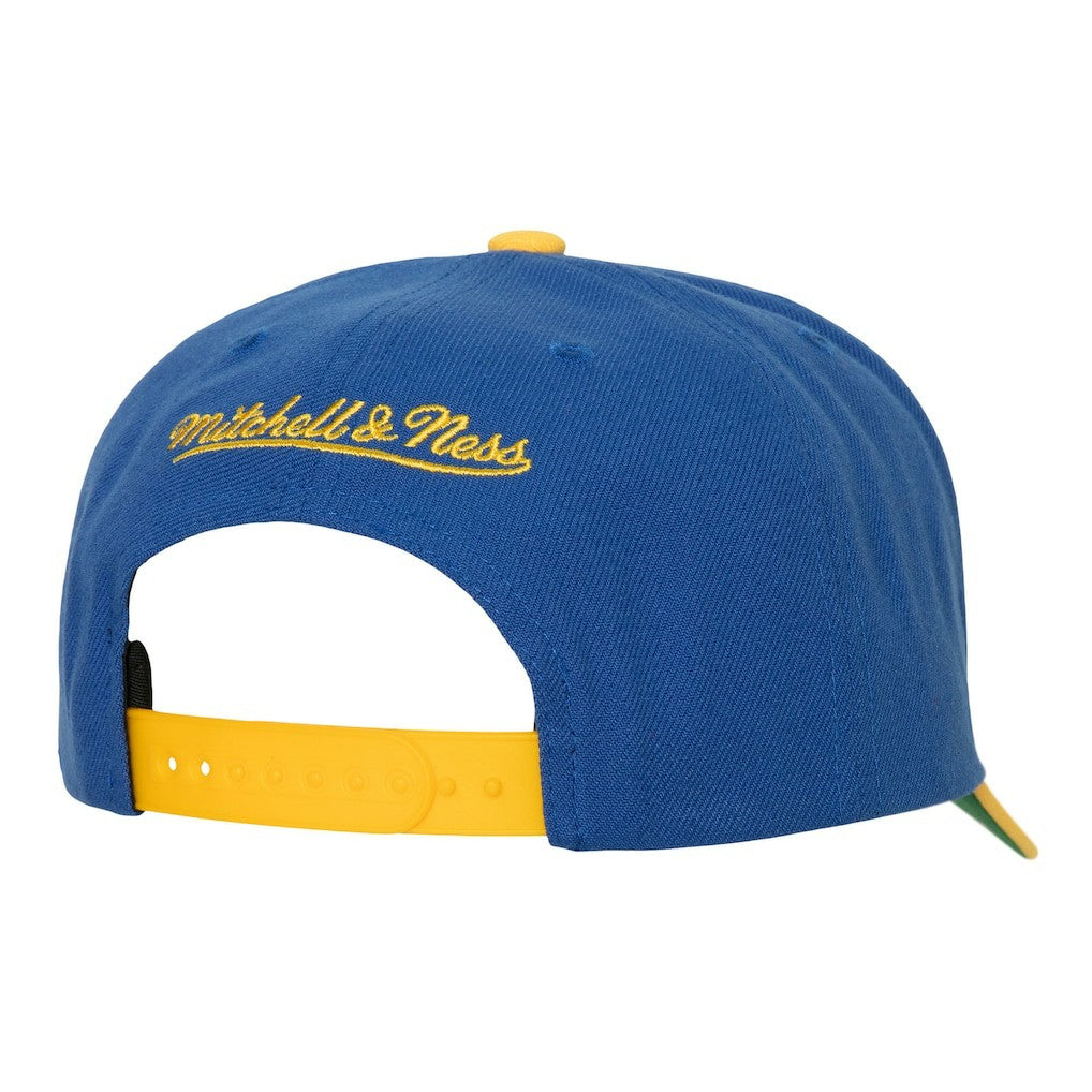 Golden State Warriors Soul XL Logo Pro Crown Snapback Hat sale - Royal/Gold discount