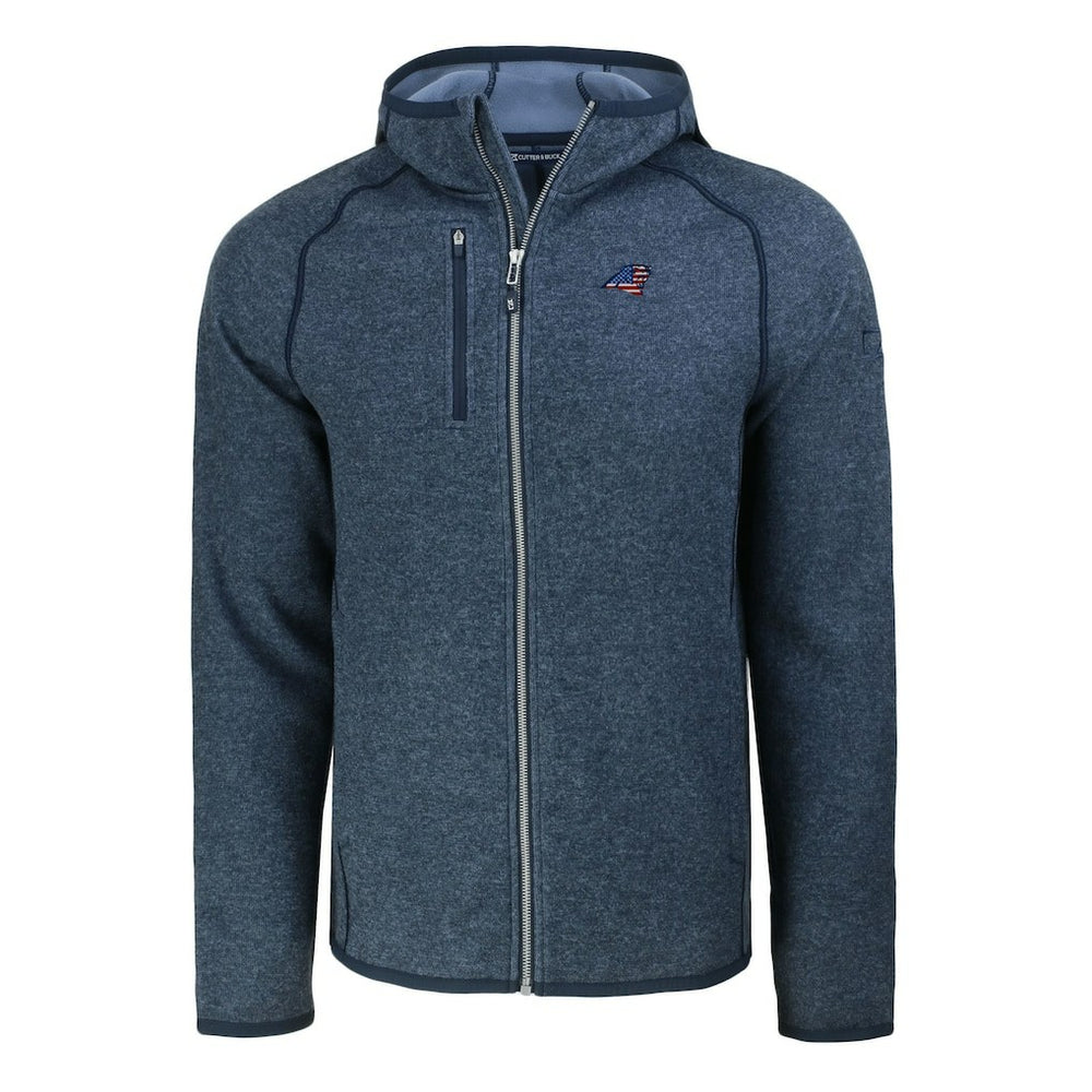 Carolina Panthers Cutter & Buck Americana Mainsail Full-Zip Hooded Jacket - Heather Navy discount