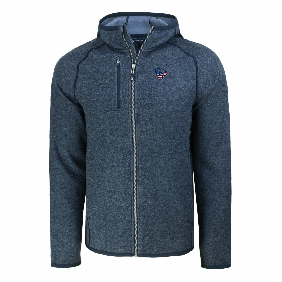 Houston Texans Cutter & Buck Americana Mainsail Full-Zip Hooded Jacket - Heather Navy discount
