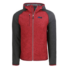 Seattle Seahawks Cutter & Buck Americana Mainsail Full-Zip Hooded Jacket - Heather Red/Heather Charcoal on sale