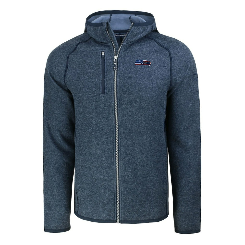 Seattle Seahawks Cutter & Buck Americana Mainsail Full-Zip Hooded Jacket - Heather College Navy discount