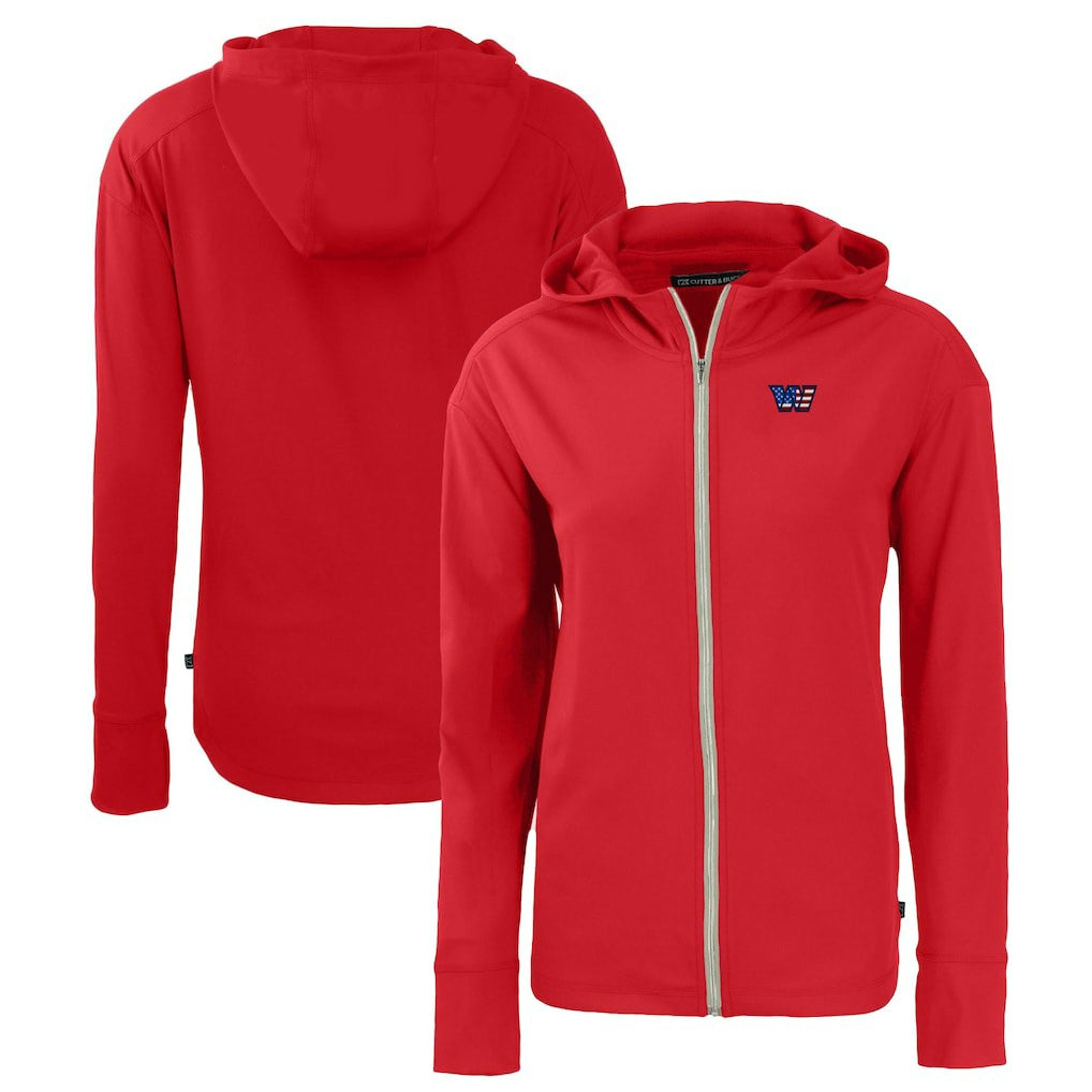 Washington Commanders Cutter & Buck Women's Daybreak Eco Recycled Full-Zip Hoodie - Red outlet