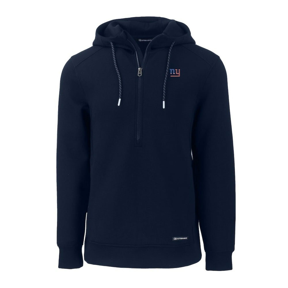 New York Giants Cutter & Buck Americana Roam Eco Half-Zip Recycled Pullover Hoodie - Navy sale