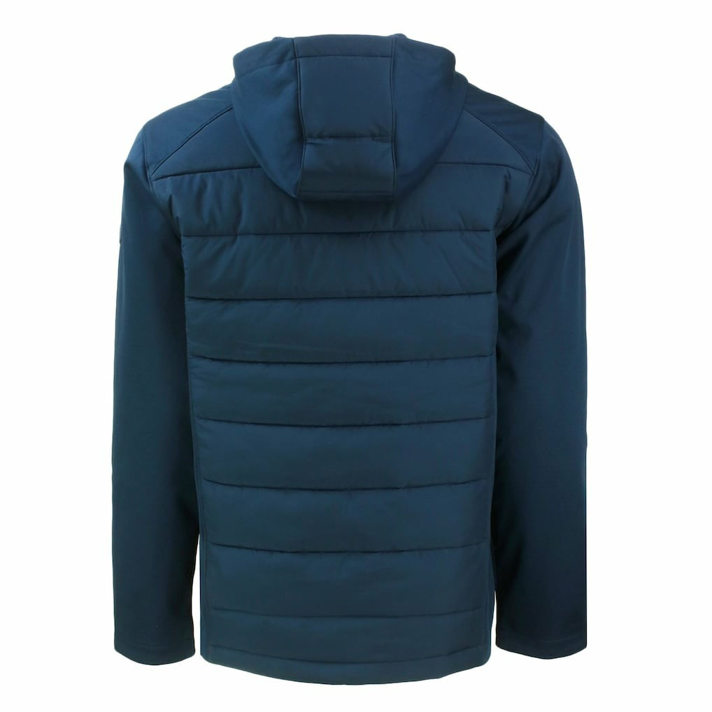 Chicago Bears Cutter & Buck Big & Tall Americana Evoke Hybrid Eco Softshell Recycled Full-Zip Hooded Jacket - Navy on sale