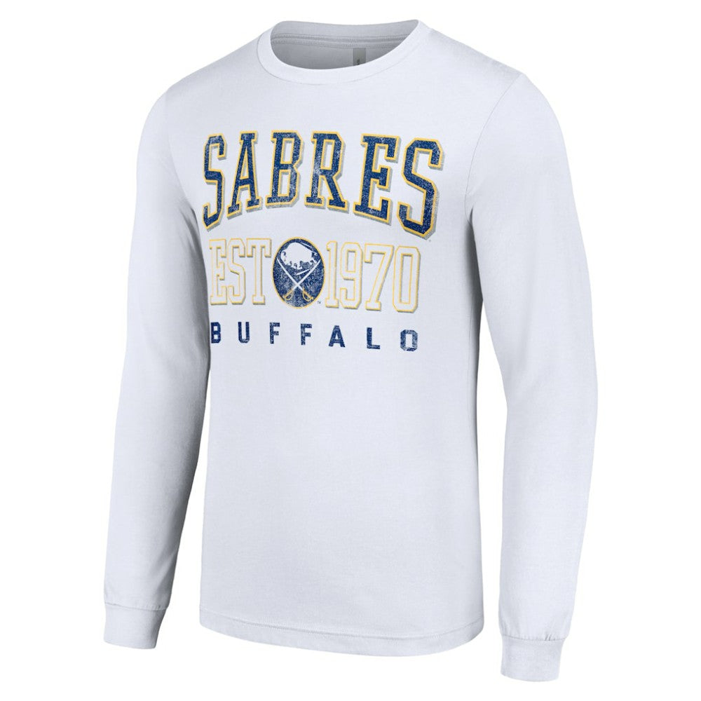 Buffalo Sabres Starter Retro Graphic Long Sleeve Crew T-Shirt - White T-shirts